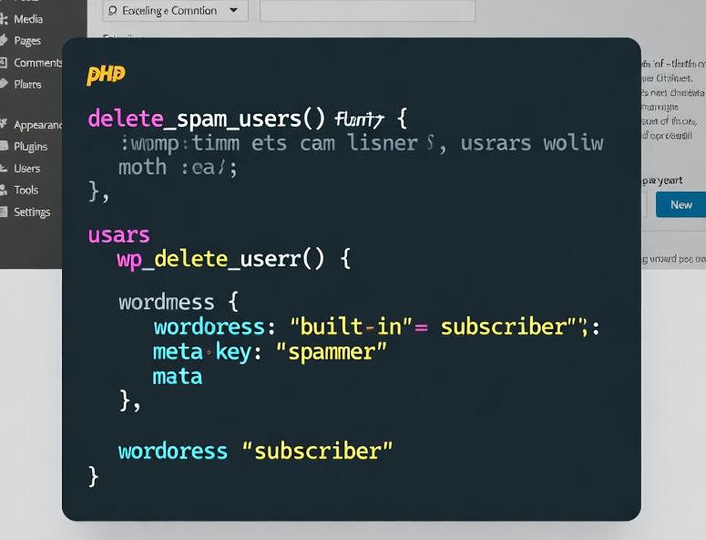 حذف کاربران اسپم با یک اسکریپت ساده در وردپرس